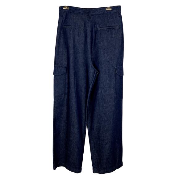 rag & bone Cassidy Tailored Wide Leg Baggy Cargo Jean Dark Rinse Women's Size 27 - Picture 3 of 8